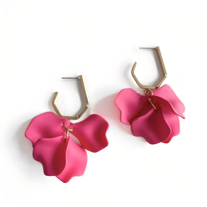 Rosalie – Boucles d'oreilles pétales de rose