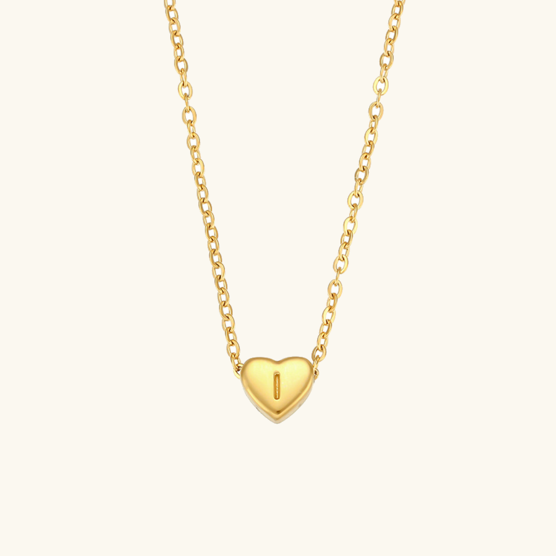 Arielle – Collier Cœur Initiale Doré