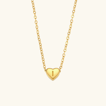 Arielle – Collier Cœur Initiale Doré