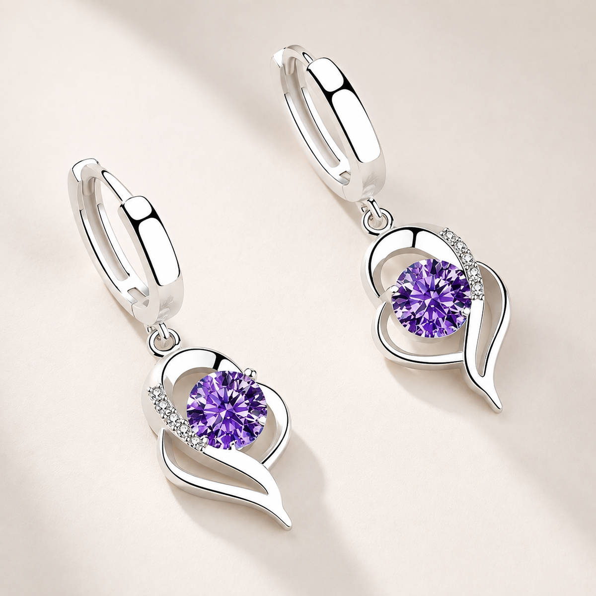 Noelle – Boucles d'Oreilles Florales en et Cubic Zirconia