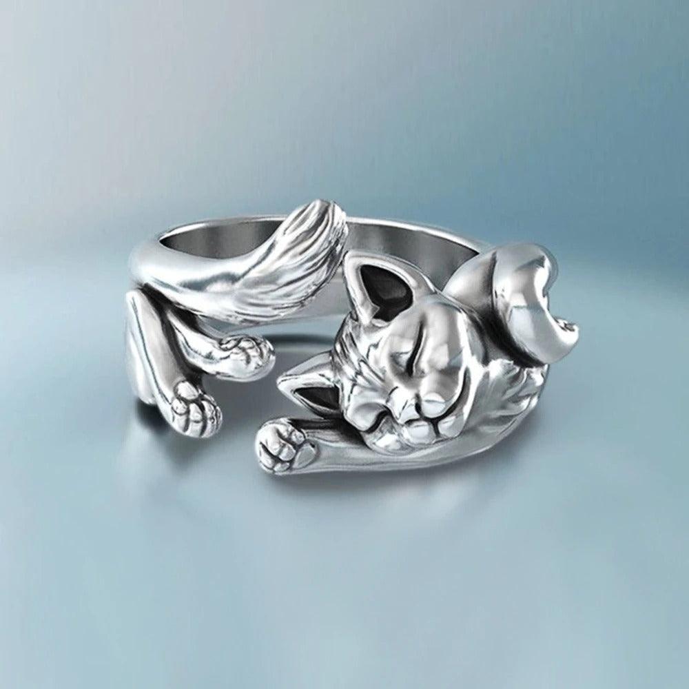 Minette – Bague Chaton en Alliage Chic
