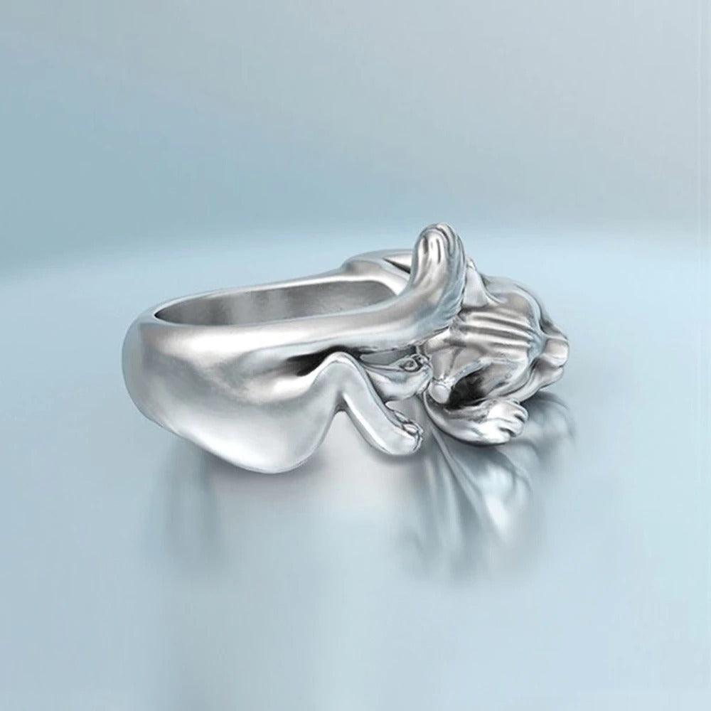 Minette – Bague Chaton en Alliage Chic