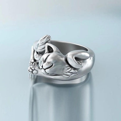 Minette – Bague Chaton en Alliage Chic