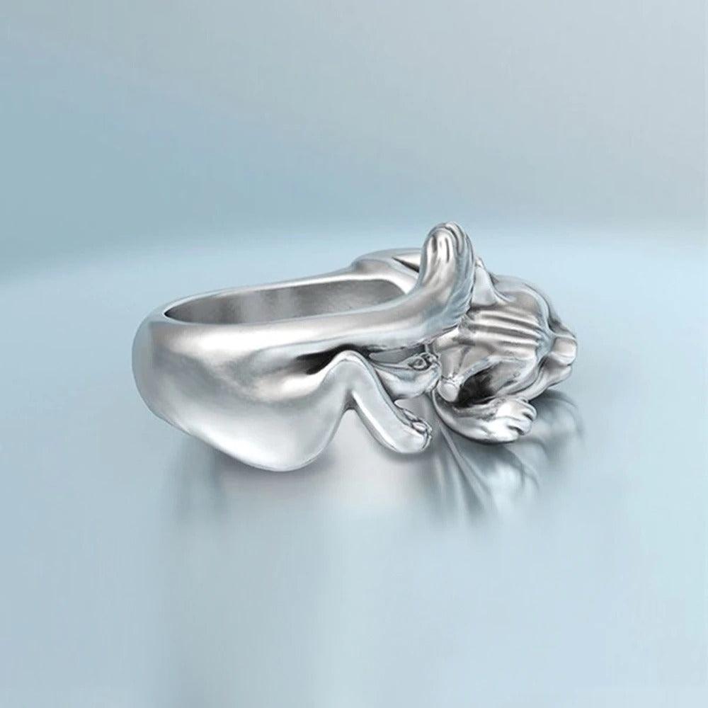 Minette – Bague Chaton en Alliage Chic
