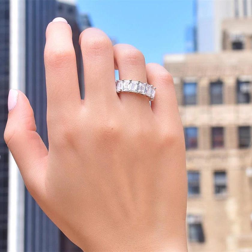Isabelle – Bague Carrée en Zircon