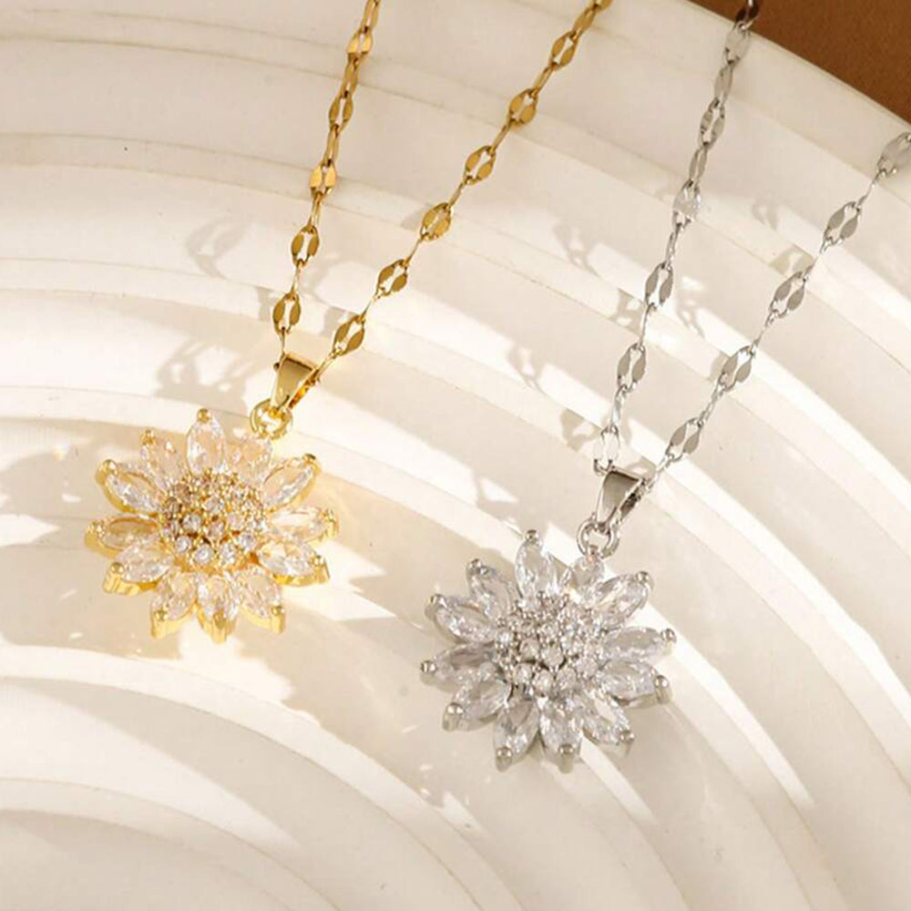 Anaya – Collier Tournesol Cranté Étincelant