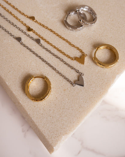 Collier Argenté Trois Cœurs