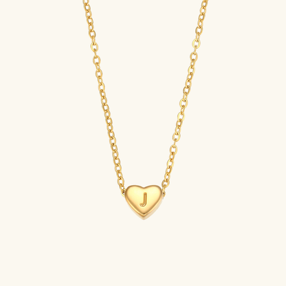 Arielle – Collier Cœur Initiale Doré