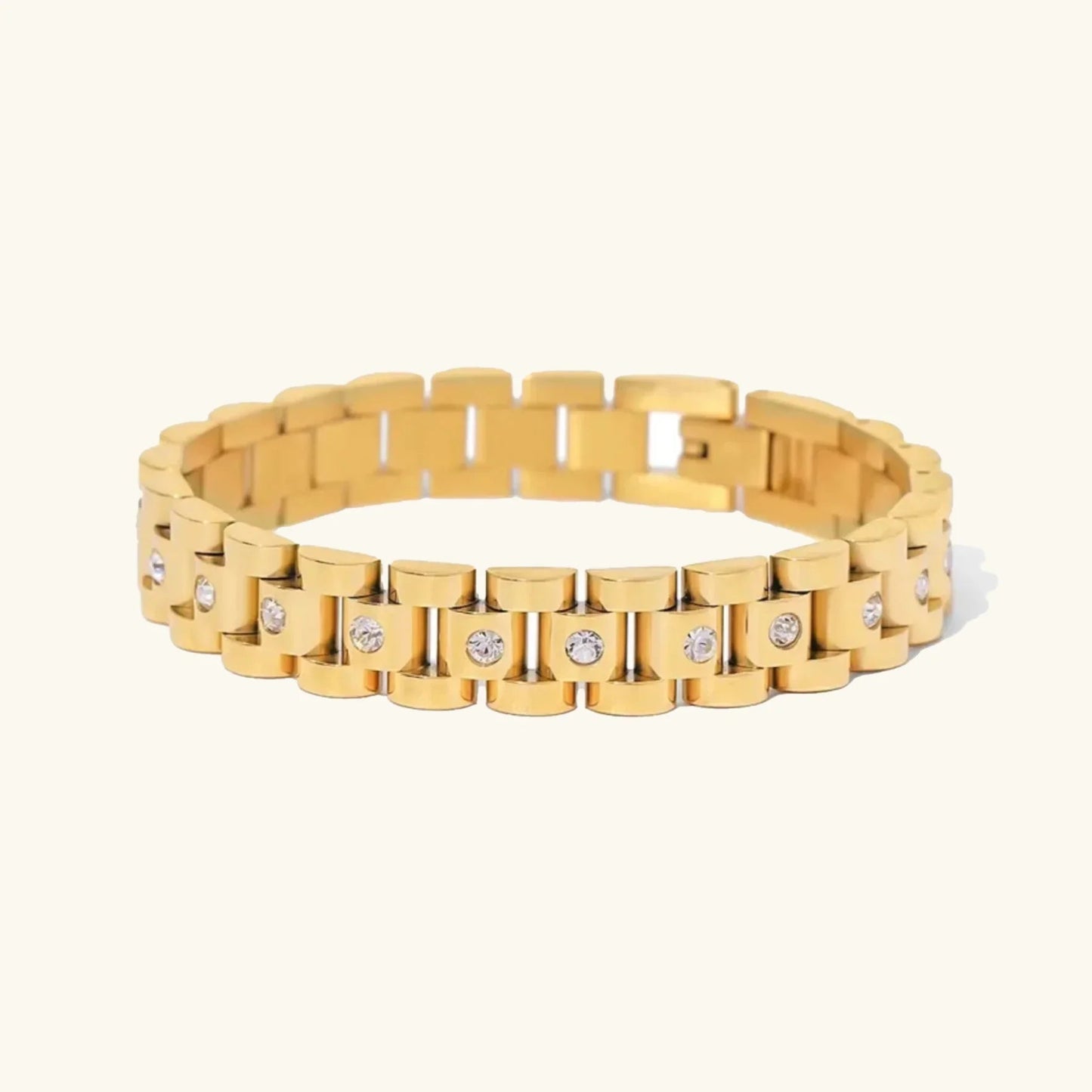 Cara – Bracelet Chaîne Montre Doré