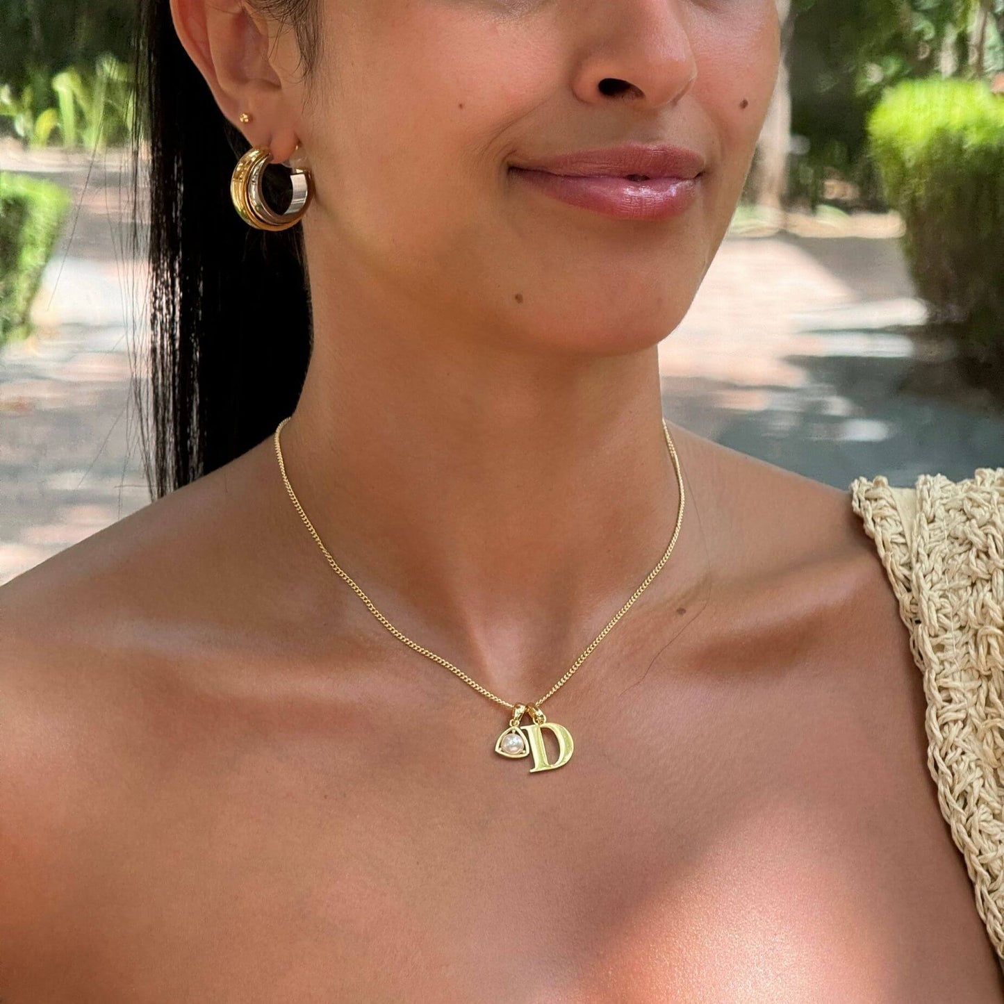 Kayla – Collier Initiale et Pierre de Naissance Personnalisé