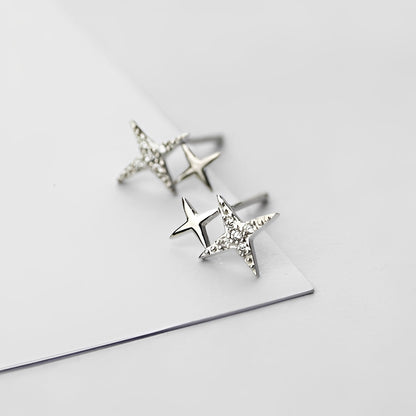 Iya – Boucles d'Oreilles Étoile en Or avec Cubic Zirconia