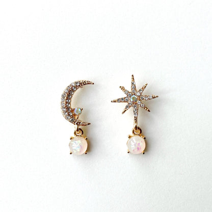 Stella – Boucles d'oreilles asymétriques en opale