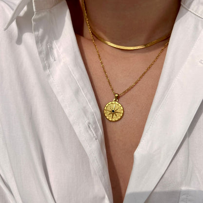 Celina – Collier en Acier Inoxydable avec Zircon