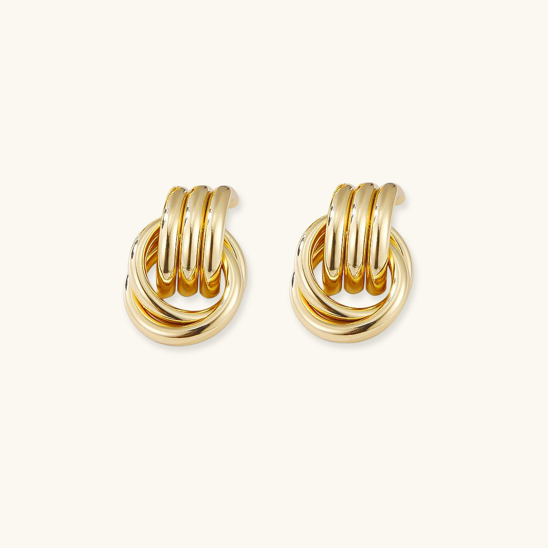 Anna – Boucles d'Oreilles Créoles Entrelacées Élégantes