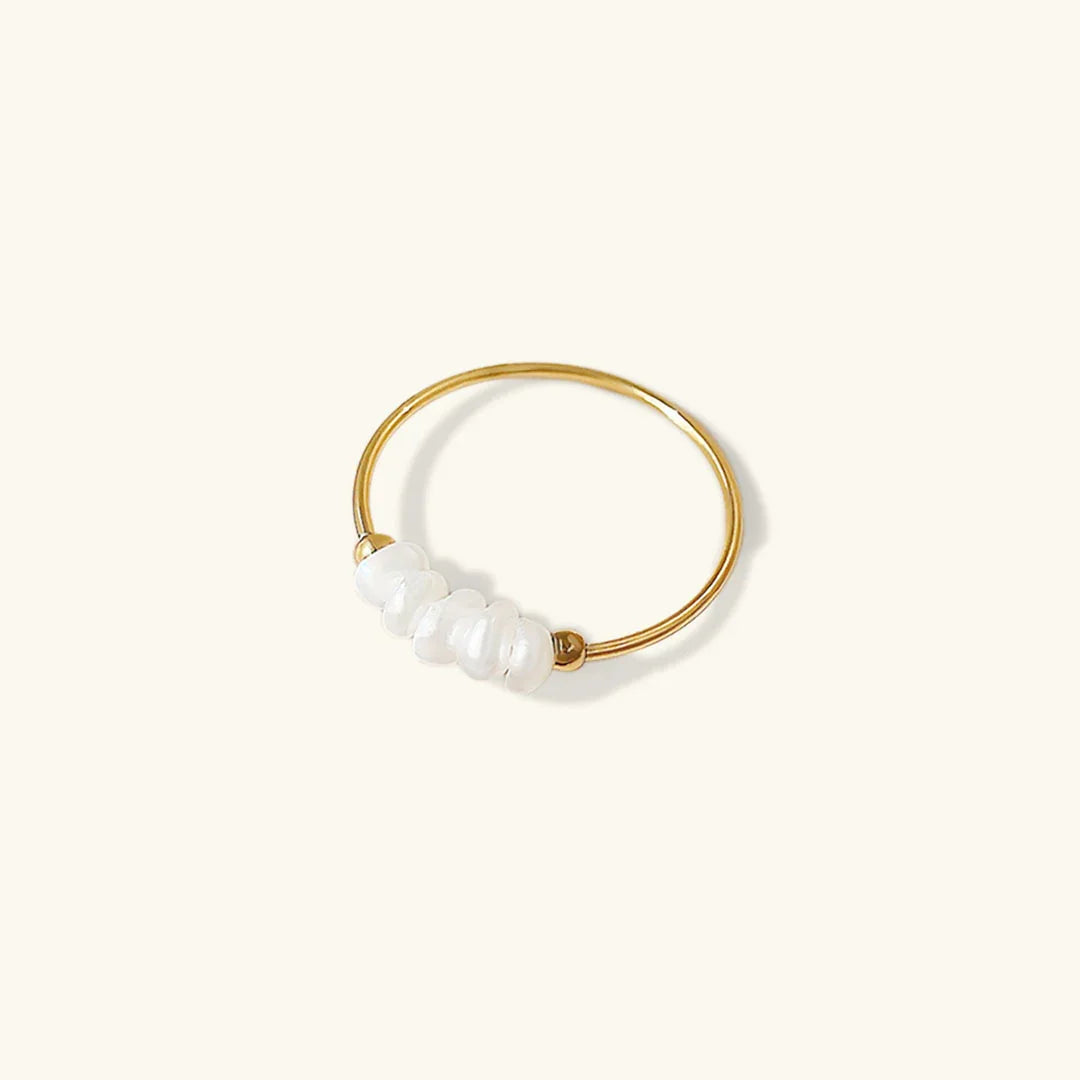 Miori – Bague Perle Naturelle Dorée