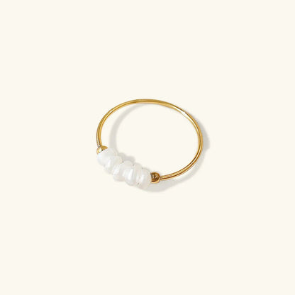Miori – Bague Perle Naturelle Dorée