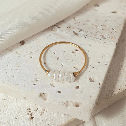 Miori – Bague Perle Naturelle Dorée