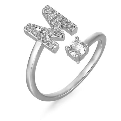 Hinako – Bague Initiale Ajustable Femme