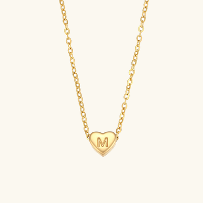 Arielle – Collier Cœur Initiale Doré
