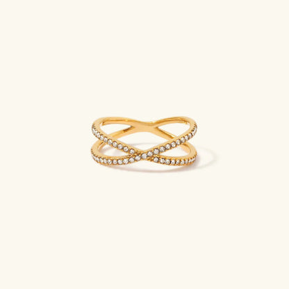 Nadia – Bague Croix en Or et Diamants