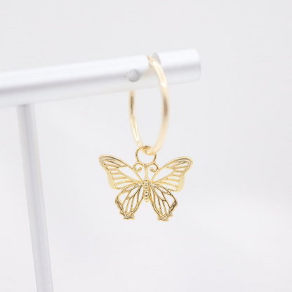 Boucles d'oreilles papillon - Papillon creux pendantes