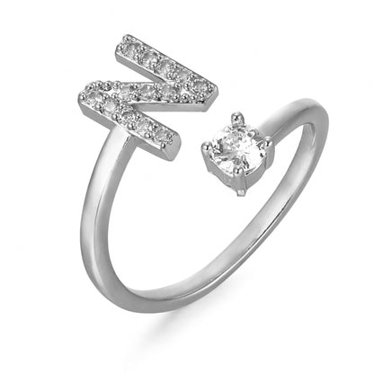 Hinako – Bague Initiale Ajustable Femme