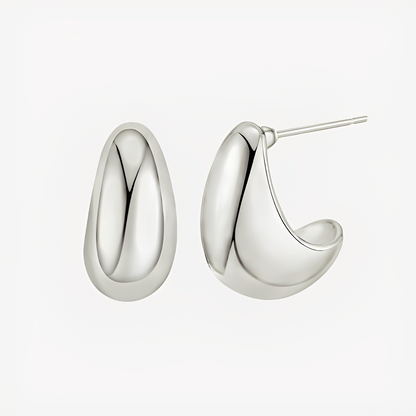 Alya – Boucles Goutte Métal Minimalistes