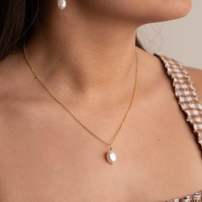 Collier Doré - Pendentif Perlé Scintillant