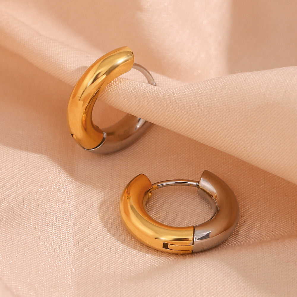 Kim – Boucles d’Oreilles Créoles Duo Élégantes