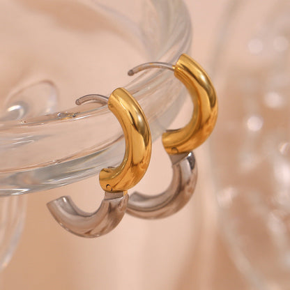 Kim – Boucles d’Oreilles Créoles Duo Élégantes