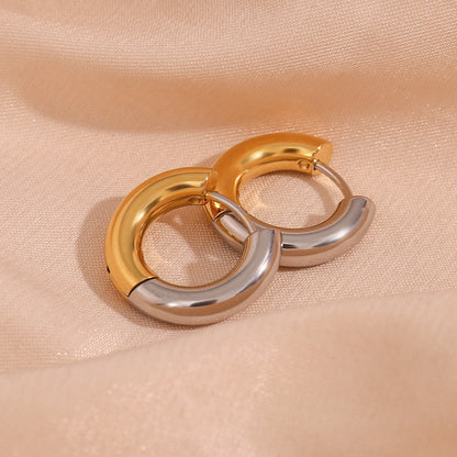Kim – Boucles d’Oreilles Créoles Duo Élégantes