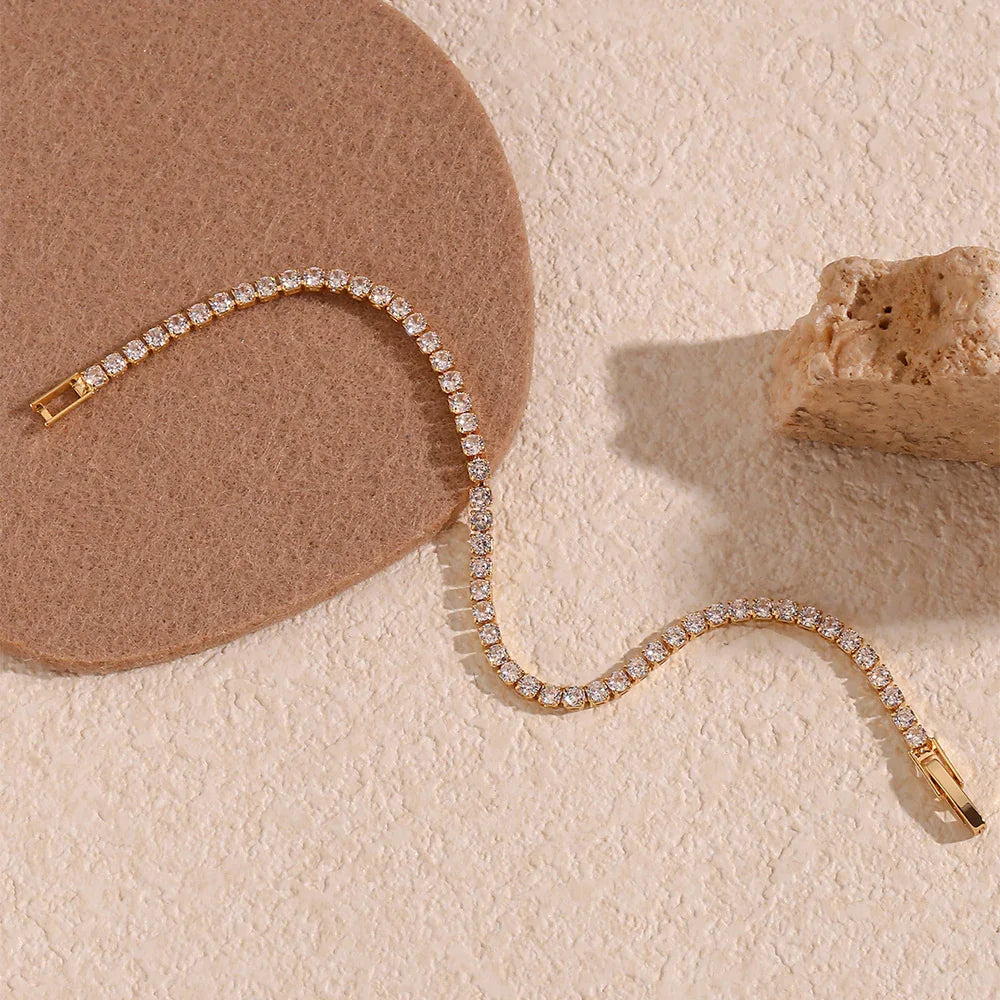 Lillian – Bracelet Tennis Éclat Cristallin