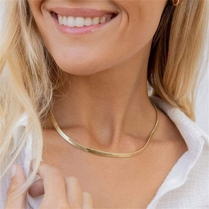 Elizabeth – Collier Chaîne Serpent Doré