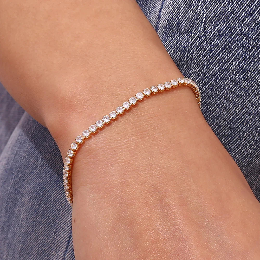 Lillian – Bracelet Tennis Éclat Cristallin