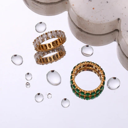 Antoinette – Bague Dorée Solstice Diamanté