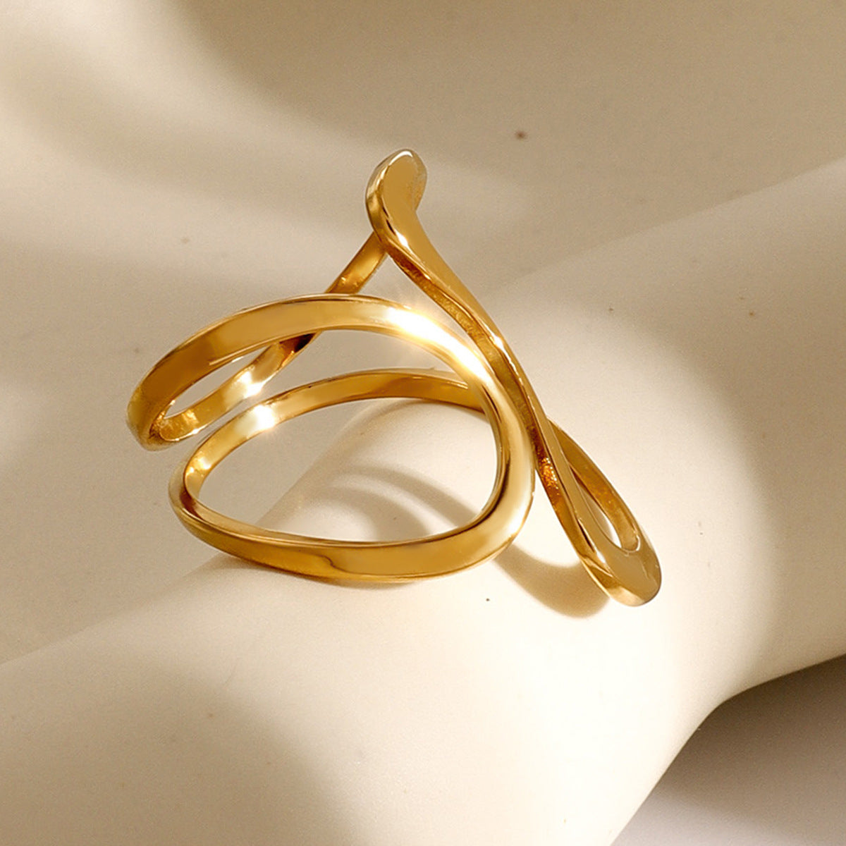 Melina – Bague Mosaïque Dorée