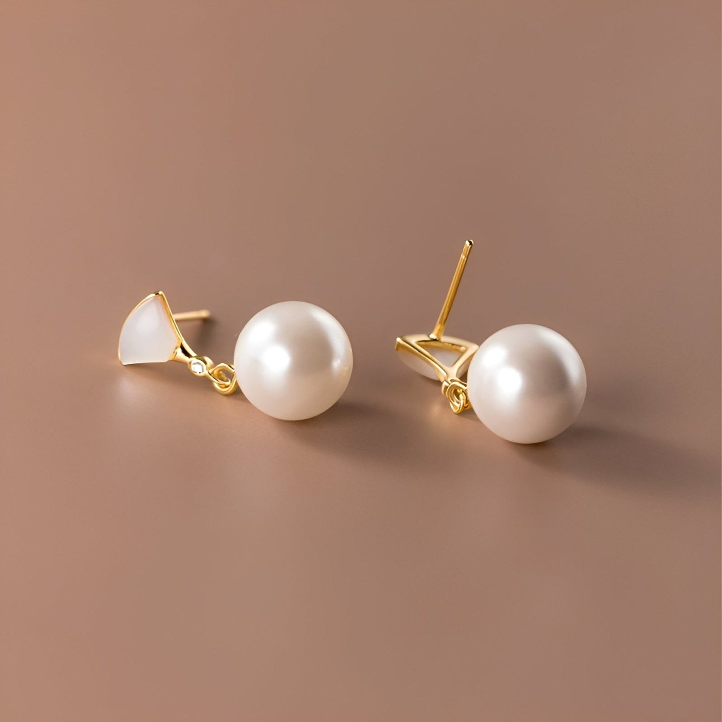 Imee – Boucles d'Oreilles Rétro en Argent avec Perles