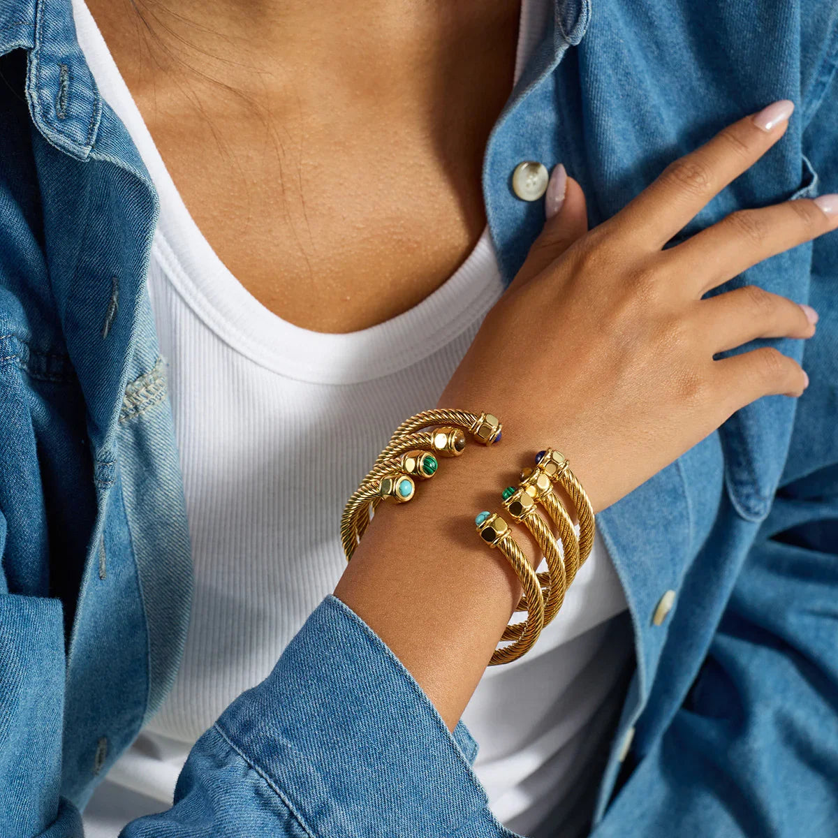 Hinari – Bracelet Chaîne Dorée