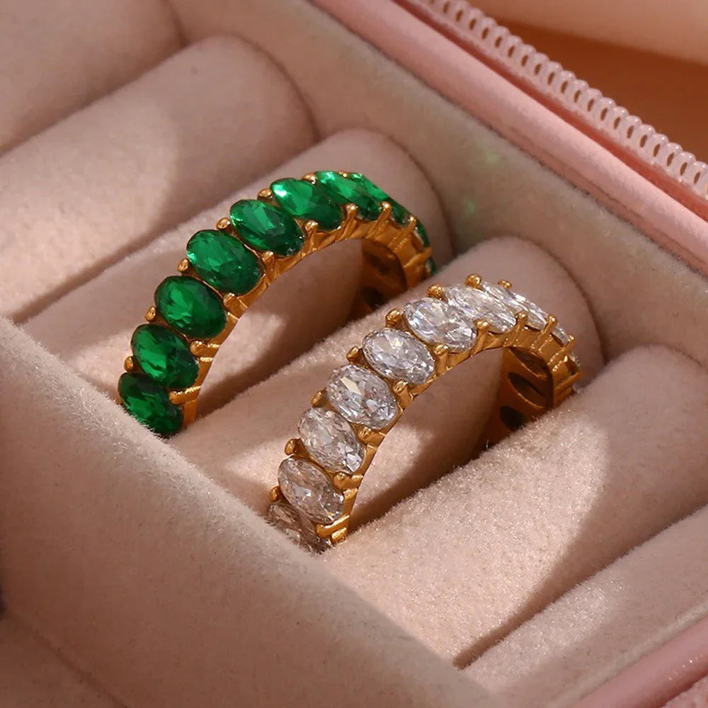 Antoinette – Bague Dorée Solstice Diamanté
