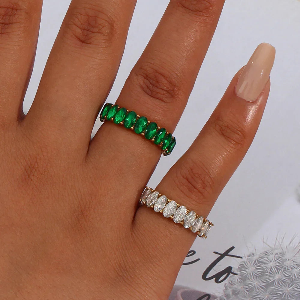 Antoinette – Bague Dorée Solstice Diamanté
