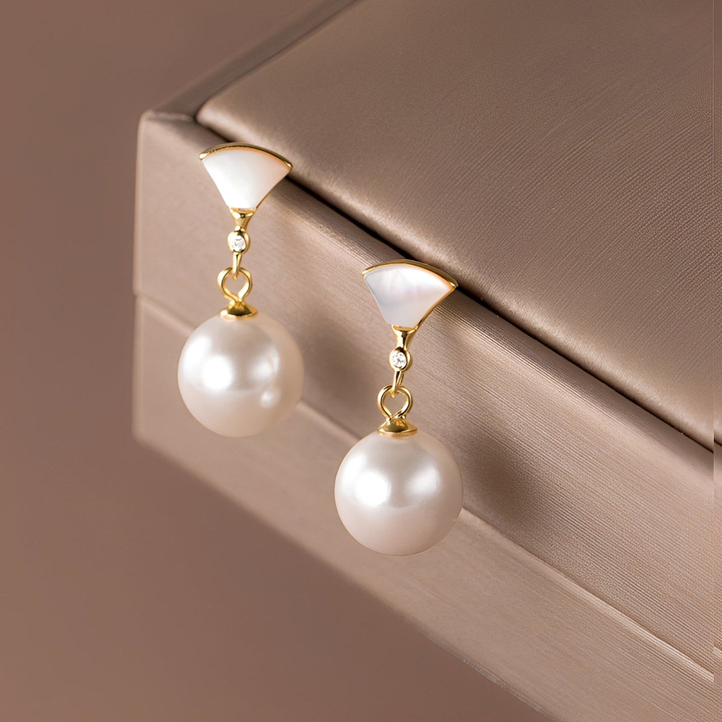 Imee – Boucles d'Oreilles Rétro en Argent avec Perles