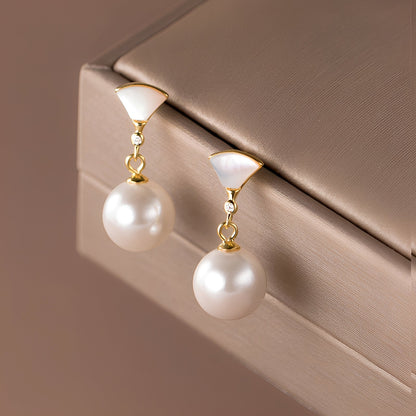 Imee – Boucles d'Oreilles Rétro en Argent avec Perles
