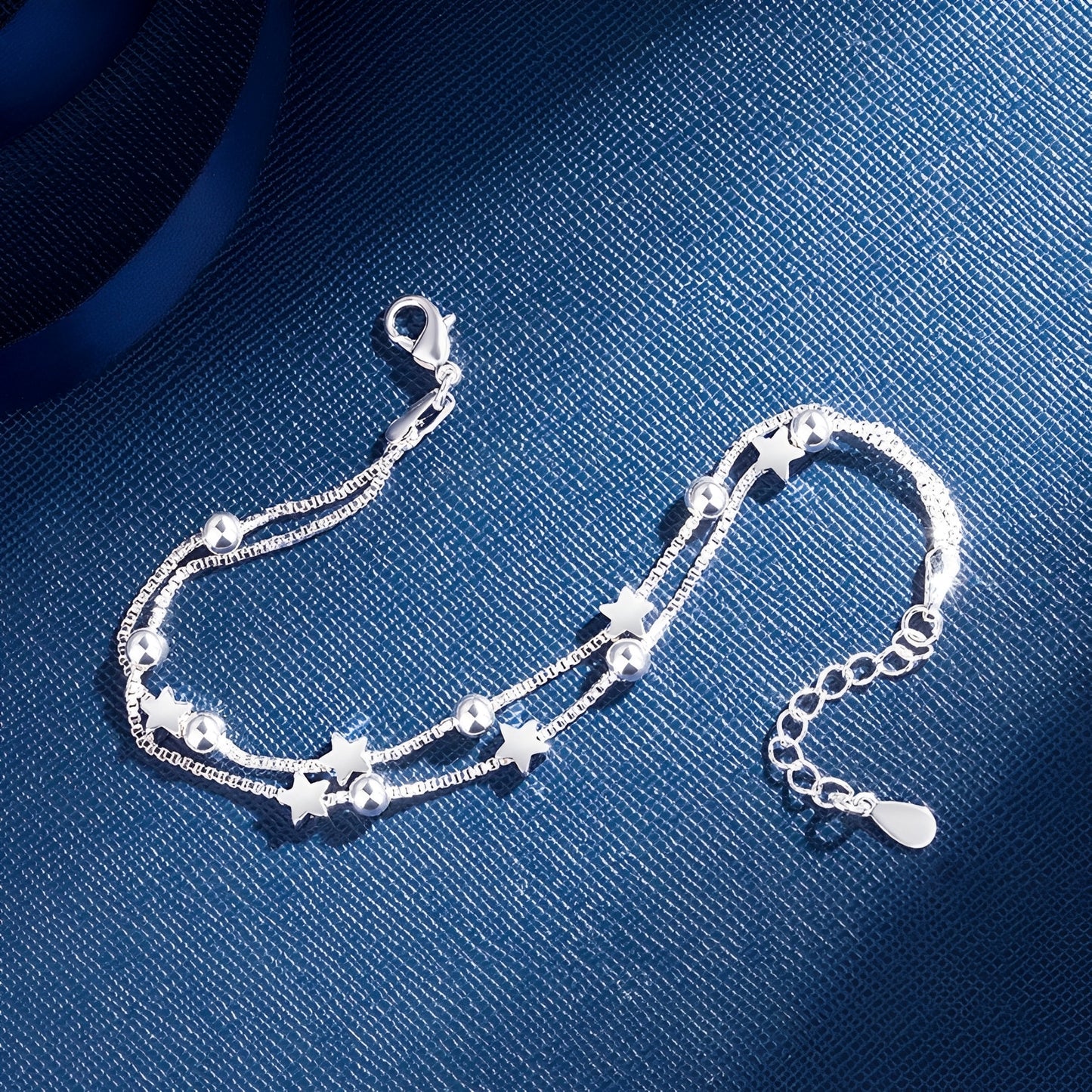 Yuna – Bracelet Double Cercle Étoilé Style Coréen