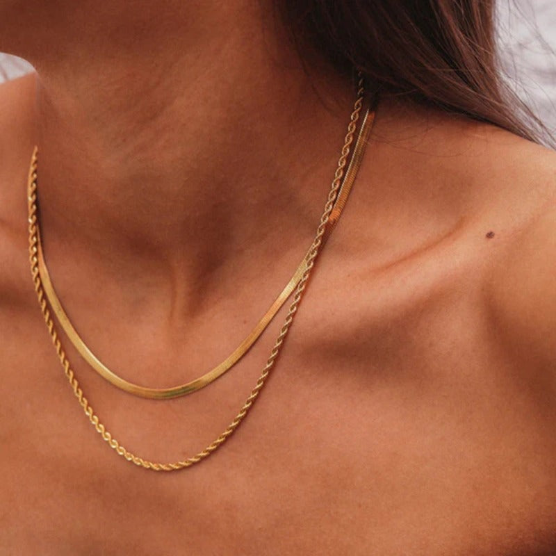 Nicole – Collier Doré à Couches Multiples