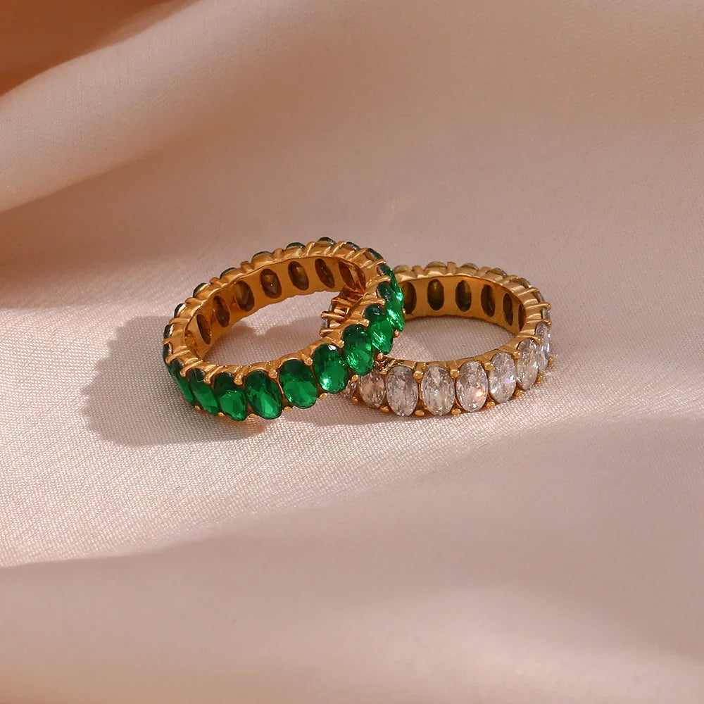 Antoinette – Bague Dorée Solstice Diamanté