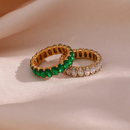 Antoinette – Bague Dorée Solstice Diamanté