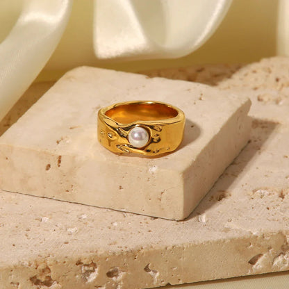 Cerulia – Bague en Perle d'Eau Douce Élégante
