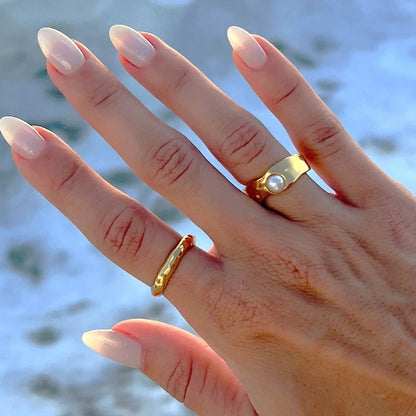 Cerulia – Bague en Perle d'Eau Douce Élégante