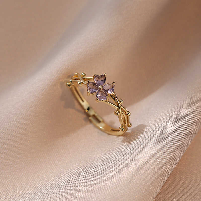 Clara – Bague Ajustable en Zircon Finition Brillante