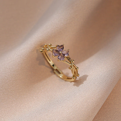 Clara – Bague Ajustable en Zircon Finition Brillante
